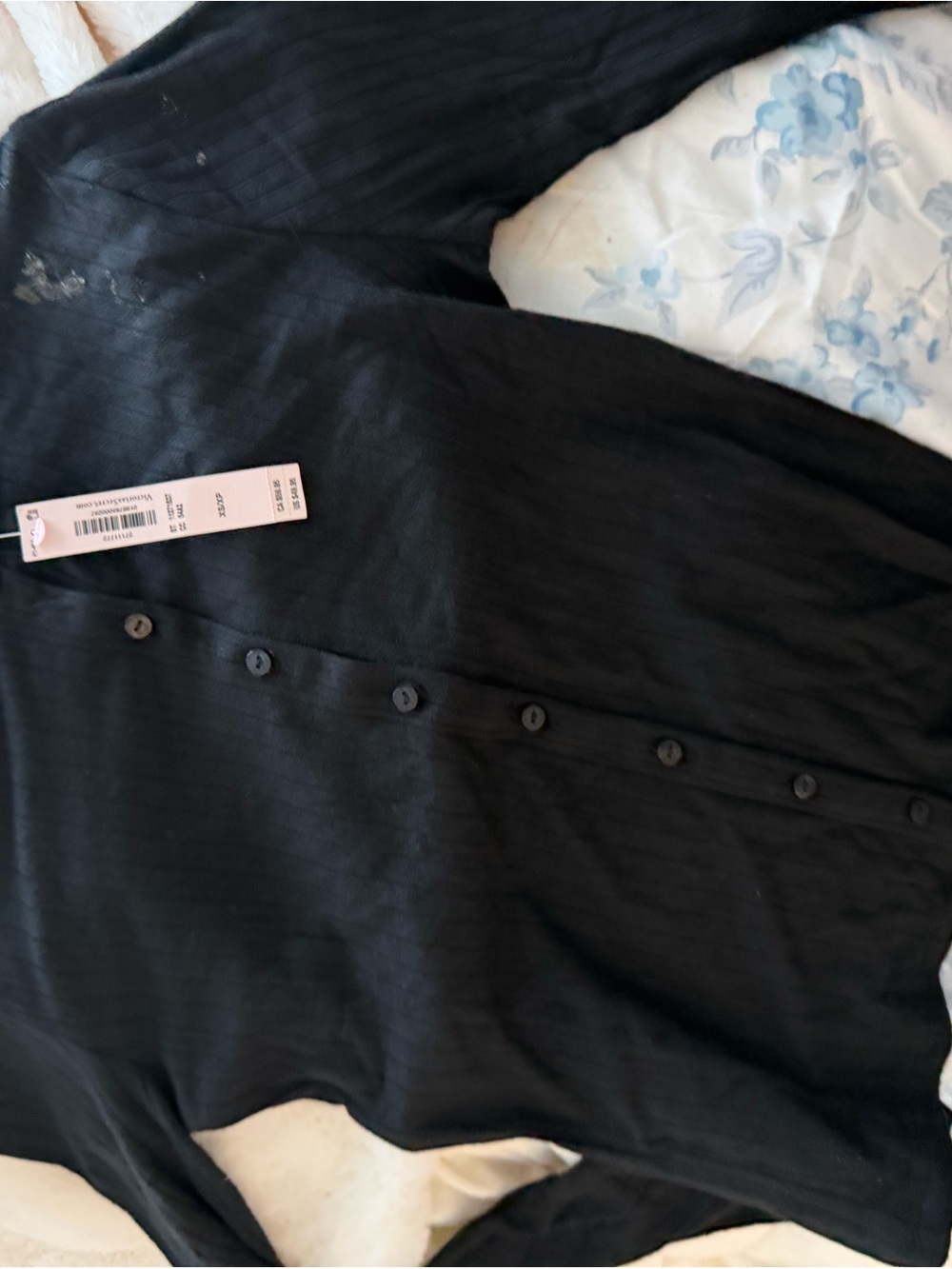 Victoria's Secret Men's Black Button-Down Shirt